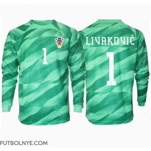 Camiseta Croacia Dominik Livakovic #1 Portero Visitante Equipación Eurocopa 2024 manga larga